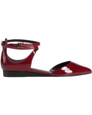 What For Ballet Flats Leather - Red