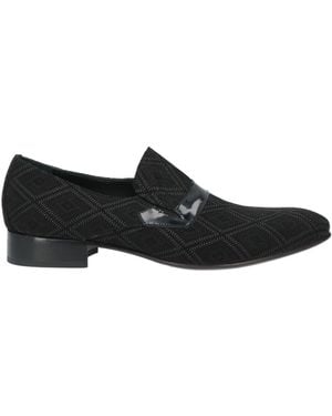 F.LLI CESETTI Loafers Textile Fibres, Leather - Black