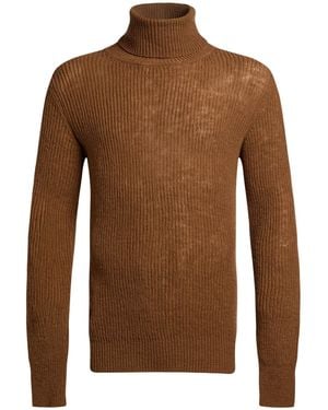 Dries Van Noten Turtleneck Wool - Brown