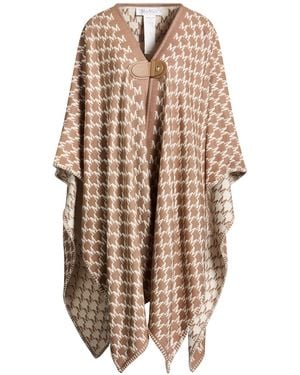 Max Mara Camel Cape Wool, Cotton - Natural