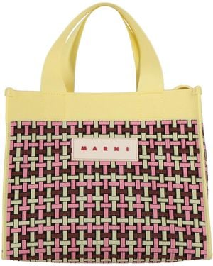 Marni Pastel Handbag Polyester, Metal, Zinc, Aluminum, Copper - Yellow
