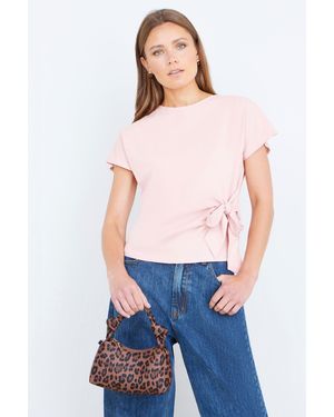 Yumi' Leopard Small Shoulder Bag - White