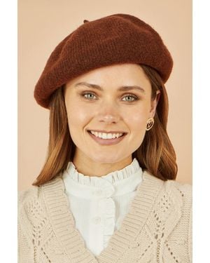 Yumi' Soft Knitted Beret - Brown