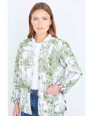 Yumi' Reversible Cotton Quilted Jacket - Green