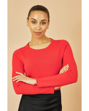 Yumi' Sparkle Knit Jumper - Red