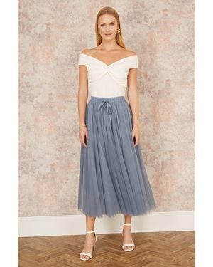 Yumi' Mesh Tulle Skirt - Blue