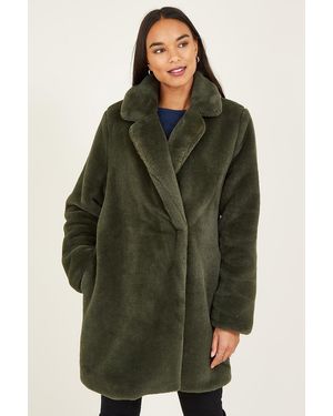 Yumi' Faux Fur Gilet - Green