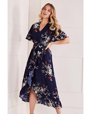 Mela Dipped Hem Maxi Dress - Blue