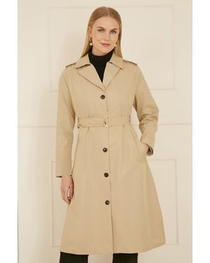 Yumi' Belted Trench Coat - Natural