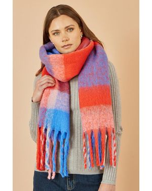 Yumi' And Check Soft Scarf - Red