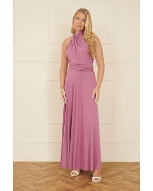 Yumi' Jersey Stretch Multiway Midi Dress - Pink
