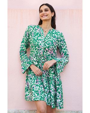 Yumi' Leopard Print Tunic - Green