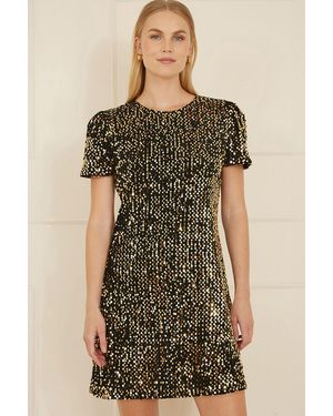 Yumi' Sequin Tunic Dress - Metallic