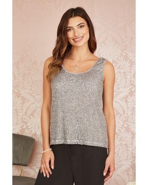 Yumi' Sequin Vest - Grey