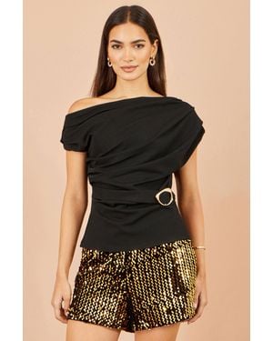 Yumi' Sequin Shorts - Black