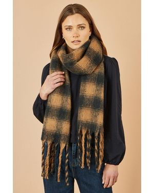 Yumi' Check Soft Scarf - Black