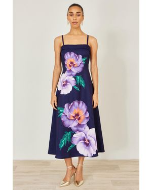 Yumi' Pansy Strappy Midi Dress - White