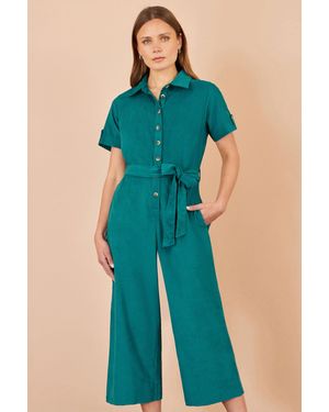 Yumi' Cord Relaxed Jumpsuit - Blue