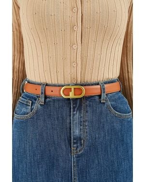 Yumi' Retro Buckle Belt - Blue