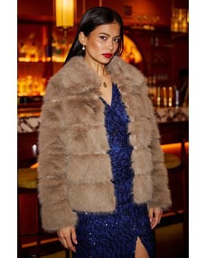 Yumi' Luxe Faur Fur Coat - Blue