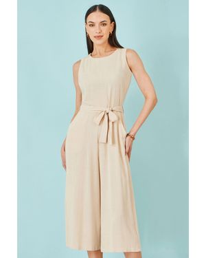 Yumi' Viscose Culotte Jumpsuit - Blue