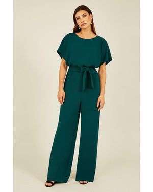 Mela Batwing Stretch Jumpsuit - Green
