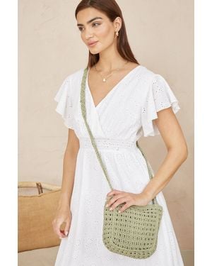 Yumi' Handmade Crochet Shoulder Bag - Natural