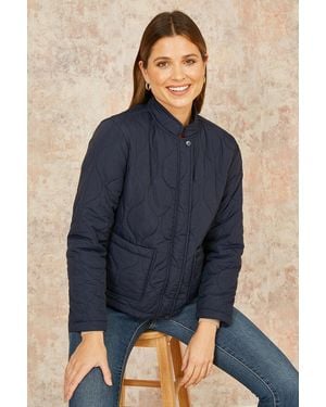 Yumi' Short Quilted Jacket - Blue