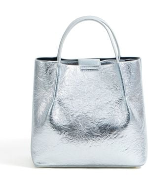 Yumi' Metallic Small Tote Bag - Blue