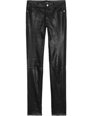 Zadig & Voltaire Phlame Trousers 100% Leather - Black