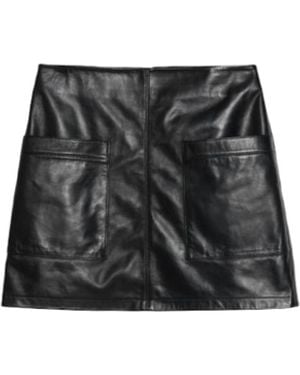 Zadig & Voltaire Jaime Leather Skirt - Black