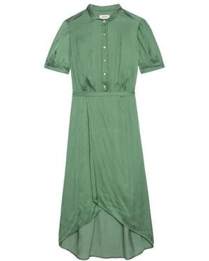 Zadig & Voltaire Rimaz Satin Dress - Green