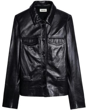 Zadig & Voltaire Liam Lambskin Jacket - Black
