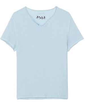 Zadig & Voltaire Monsatir Henley T-Shirt - Blue