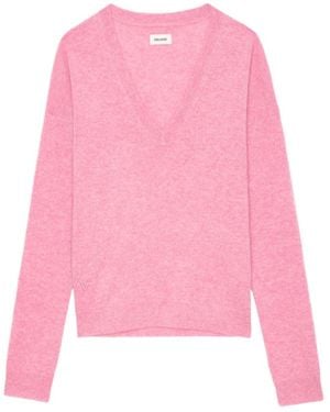 Zadig & Voltaire Vivi Patch Jumper 100% Cashmere - Pink
