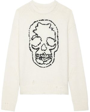 Zadig & Voltaire Pull marko 100% laine mérinos - Blanc