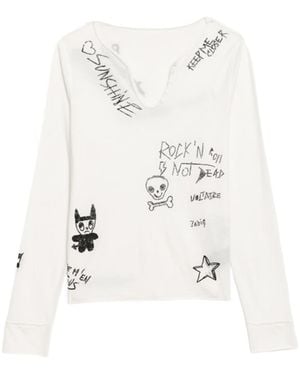 Zadig & Voltaire Happy Henley-Shirt - Weiß