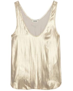 Zadig & Voltaire Tarys Satin Top - White