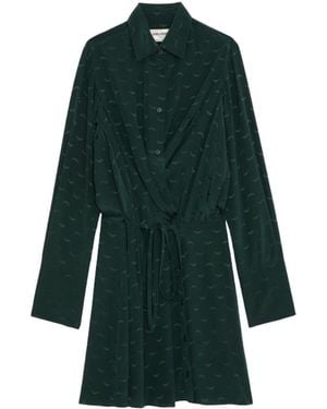 Zadig & Voltaire Runelle 100% Silk Dress - Green