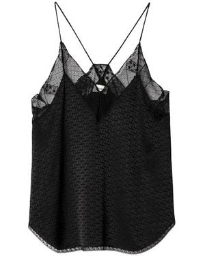 Zadig & Voltaire Christy Silk Jacquard Camisole - Black