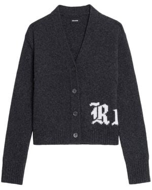 Zadig & Voltaire Masy Cardigan 100% Merino Wool - Blue