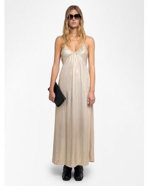 Zadig & Voltaire Satin Rayon Dress - Natural