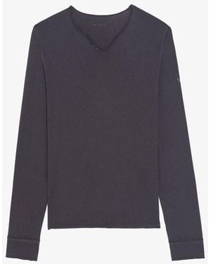 Zadig & Voltaire Henley T-Shirt Monastir - Blue