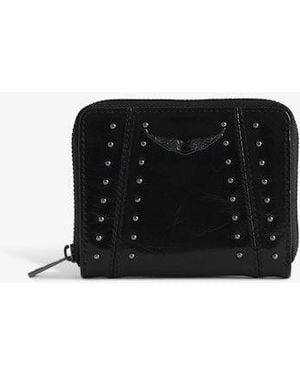 Zadig & Voltaire Mini Zv Vintage Patent Studs Wallet - White