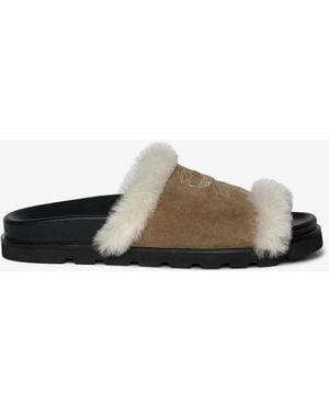 Zadig & Voltaire Mules teddy bare shearling - Blanc