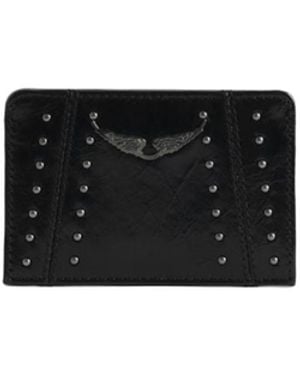 Zadig & Voltaire Zv Pass Vintage Patent Studs Cardholder - White