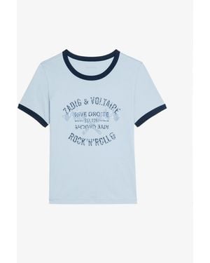 Zadig & Voltaire T-shirt Woos Cloud - Bleu