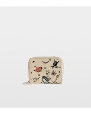Zadig & Voltaire Mini Zv Tattoo Coin Purse - White