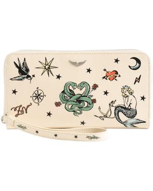 Zadig & Voltaire Portemonnee Compagnon Tattoo - Mettallic