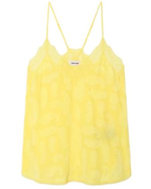 Zadig & Voltaire Camisole Christy 100% Silk - Yellow